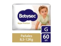 Pañales Babysec Super Premium - Talle G x60